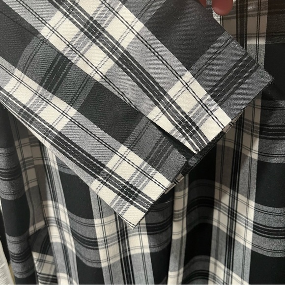 Vtg I.N. STUDIO Jacket GLEN PLAID Sz 12 Black White Grey RETRO Mid-Length PREPPY - Picture 11 of 16
